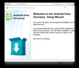 Окно установщика приложения Android Data Recovery